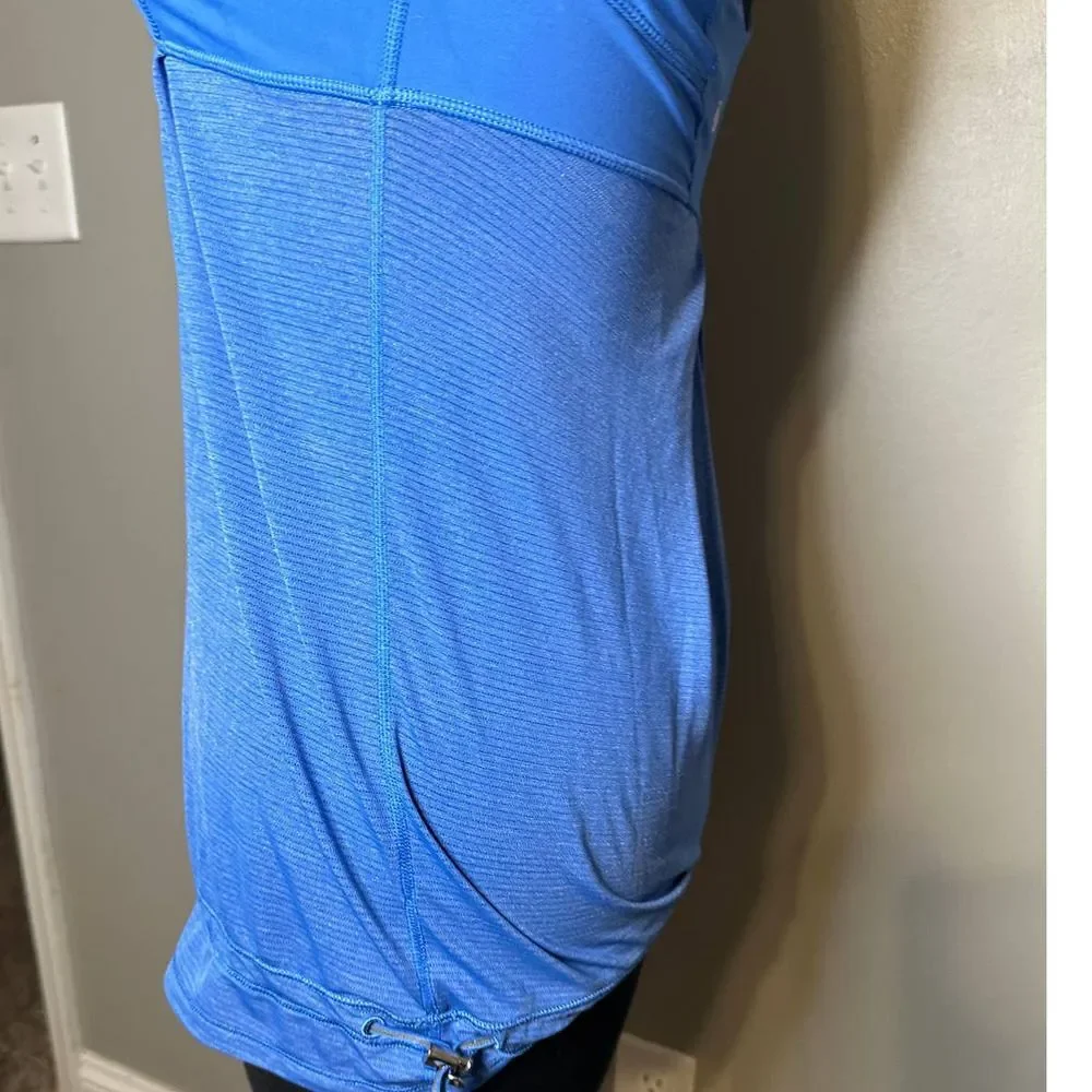 LULULEMON Tank‎ Top Women’s Size 4 Blue With Drawstring On Side - sz 4